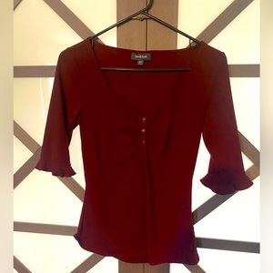 Modcloth burgundy ribbed top
